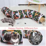 Glittme Cat Tunnel, Cat Tunnels for Indoor Cats, S-Shape Cats Cave with Cat Toys, Foldable Cat Tubes and Tunnels for Cats, Rabbit, Puppy, Guinea Pig - Image 5