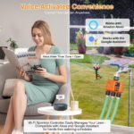 Smart WiFi Sprinkler Timer 3 Zone,WiFi Water Timer for Garden Hose with 984 FT Range,Strong Wall Penetration,APP & Remote Control,Alexa & Google Voice Compatible,Rain Delay, Manual Irrigation - Image 6