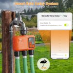 Smart WiFi Sprinkler Timer 3 Zone,WiFi Water Timer for Garden Hose with 984 FT Range,Strong Wall Penetration,APP & Remote Control,Alexa & Google Voice Compatible,Rain Delay, Manual Irrigation - Image 7