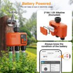 Smart WiFi Sprinkler Timer 3 Zone,WiFi Water Timer for Garden Hose with 984 FT Range,Strong Wall Penetration,APP & Remote Control,Alexa & Google Voice Compatible,Rain Delay, Manual Irrigation - Image 8
