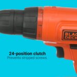BLACK+DECKER 20V MAX* POWERCONNECT Cordless Drill Driver Kit with Drill Bit Set and Sockets, 100 pc. Tool Kit for Home, Battery and Charger Included ,Orange (BDC120VA100) - Image 5