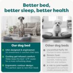 FurHaven Cooling Gel Dog Bed for Large Dogs, Perfect Comfort Sofa Bed with Cool Gel-Top Foam with a Solid Orthopedic Foam Base, Removable Washable Cover, Jumbo Plus XXL, Plush & Velvet, Granite Gray. - Image 8