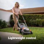 WORX Cordless Lawn Mower, 14" Electric Mower with Brushless Motor, Lightweight Push Lawn Mower with 6-Position Height Adjustment for Small Yards, 2 Batteries & Charger Included, WG735 - Image 5