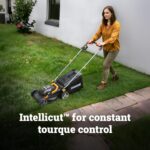WORX Cordless Lawn Mower, 14" Electric Mower with Brushless Motor, Lightweight Push Lawn Mower with 6-Position Height Adjustment for Small Yards, 2 Batteries & Charger Included, WG735 - Image 7