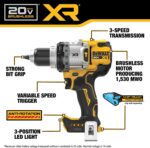 DEWALT 20V MAX XR 3-Speed Hammer Drill and Impact Combo Kit with XR POWERPACK Batteries (DCK2101QQ2) - Image 5