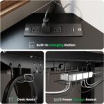 SIAGO L-Shaped Standing Desk - 63 x 55 Inch Adjustable Corner Standing Desk with Charging Station - L Shape Sit Stand Table with Memory Controller, Splice Board for Home Office - Image 10