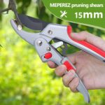 Garden clippers, premium Germany pruners, Work 3 times easier, professional ratchet pruning shears, cutting rose, flower, hedge, stem, tree, Sharp gardening scissors, Arthritis weak hand snips - Image 4