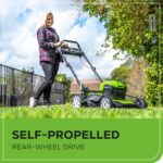 Greenworks 40V 21" Brushless Cordless (Smart Pace / Self-Propelled) Lawn Mower (75+ Compatible Tools), (2) 4.0Ah Batteries and Charger Included - Image 9