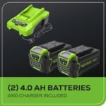 Greenworks 40V 21" Brushless Cordless (Smart Pace / Self-Propelled) Lawn Mower (75+ Compatible Tools), (2) 4.0Ah Batteries and Charger Included - Image 10