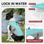 Dog Cooling Jacket for Large Dogs, Pet Cooling Vest with Mesh and D Ring, Dog Reflective Stripe Cooler Jacket for Beach, Hiking, Walking, Blue-L - Image 4