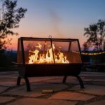 Sunnydaze 36-Inch Northland Steel Outdoor Fire Pit with Grill - Outdoor Fireplace with Cooking Grate, Spark Screen, Cover, and Poker - Image 9