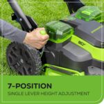 Greenworks 80V 25" Brushless Cordless (Self-Propelled) Dual Blade Lawn Mower (LED Headlight + Aluminum Handles), 4.0Ah Battery and Rapid Charger Included - Image 7