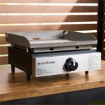 Blackstone 1971 Original 17” Tabletop Griddle with Stainless Steel Front Plate, Powder Coated Steel, Black - Image 3