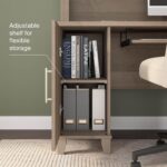 Bush Home 72-Inch L-Shaped Desk with Storage, Corner Computer Office Desk with File and Box Drawers, Home Office Workstation with Storage Cabinet, Somerset Collection, Ash Gray - Image 6