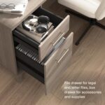 Bush Home 72-Inch L-Shaped Desk with Storage, Corner Computer Office Desk with File and Box Drawers, Home Office Workstation with Storage Cabinet, Somerset Collection, Ash Gray - Image 7