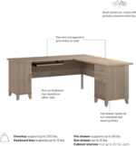 Bush Home 72-Inch L-Shaped Desk with Storage, Corner Computer Office Desk with File and Box Drawers, Home Office Workstation with Storage Cabinet, Somerset Collection, Ash Gray - Image 9
