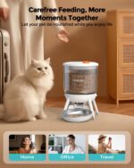 Invengo Automatic Cat Feeder, 3L Timed Pet Feeder for Cats & Small Dogs, Dual Power USB & Battery, Clear Hopper, Easy-Clean, Dry Food & Kibble, Up to 6 Meals Daily - Image 9