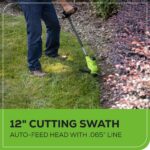 Greenworks 48V (24V x 2) High - Performance Cordless Yard Tool Combo: 21" self propelled lawn mower, 12" Trimmer & Blower, with 3 Batteries & 2 Chargers - Image 8
