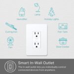 Kasa Smart Plug KP200, In-Wall Smart Home Wi-Fi Outlet Works with Alexa, Google Home, No Hub Required, Remote Control, ETL Certified , White, 1 Pack - Image 4