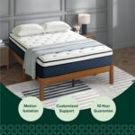 Zinus 12 Inch Comfort Support Hybrid Mattress [New Version], Queen, Fiberglass Free, Medium Plush, Motion Isolation, Certified Safe Foams & Fabric, Mattress in A Box - Image 5