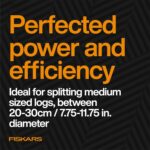 Fiskars X28 Splitting Axe 28", Forged Steel Blade for More One-Strike Splits on Medium Logs, Shock-Absorbing FiberComp Handle & Low-Friction Coating for Easy Removal & Rust Protection - Image 10