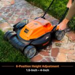 LawnMaster CLMF4819X 19-inch Brushless Cordless Lawn Mower with 2X24V MAX 4.0Ah Battery and a Dual Charger 6 Cutting Position - Image 4