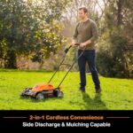 LawnMaster CLMF4819X 19-inch Brushless Cordless Lawn Mower with 2X24V MAX 4.0Ah Battery and a Dual Charger 6 Cutting Position - Image 5