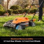 LawnMaster CLMF4819X 19-inch Brushless Cordless Lawn Mower with 2X24V MAX 4.0Ah Battery and a Dual Charger 6 Cutting Position - Image 6