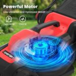 AMERISUN 14-Inch Corded Electric Lawn Mower, 12.5 Amp 3400RPM 2IN1 Mulching & 10-Gallon Collection Bag, Push Mower with 6-Position Cutting Height, Lightweight Electric Mower for Residential Yards - Image 4