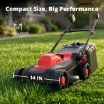 AMERISUN 14-Inch Corded Electric Lawn Mower, 12.5 Amp 3400RPM 2IN1 Mulching & 10-Gallon Collection Bag, Push Mower with 6-Position Cutting Height, Lightweight Electric Mower for Residential Yards - Image 7