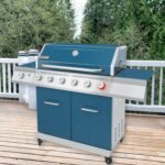 Royal Gourmet GA6402B 6 Burner Propane Gas Grill with Side Burner and Warming Rack, 74,000 BTUs, Cabinet Style Gas BBQ Grill for Barbecue Grilling & Backyard Cooking, Blue - Image 3