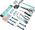 Amazon Basics 142-Piece Household Tool Kit for Home Repair, Hand Tools with Storage Case, 13.39 x 9.25 x 2.95 inch, Turquoise - Image 3