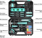 Amazon Basics 142-Piece Household Tool Kit for Home Repair, Hand Tools with Storage Case, 13.39 x 9.25 x 2.95 inch, Turquoise - Image 4