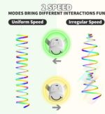 Interactive Cat Toys for Indoor Cats, Automatic Hanging Door Feather Toy Mouse & Ribbon Wand Teaser,USB-Rechargeable Self Play Chase Exercise Feather Toys for Bored Indoor Adult & Kitten Cats - Image 3