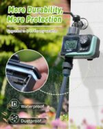 RAINPOINT Sprinkler Timer Outdoor, Water Timer for Garden Hose, Programmable Watering Irrigation Timer with Rain Delay/Manual(Plastic) - Image 4