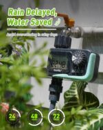 RAINPOINT Sprinkler Timer Outdoor, Water Timer for Garden Hose, Programmable Watering Irrigation Timer with Rain Delay/Manual(Plastic) - Image 7