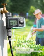 RAINPOINT Sprinkler Timer Outdoor, Water Timer for Garden Hose, Programmable Watering Irrigation Timer with Rain Delay/Manual(Plastic) - Image 8