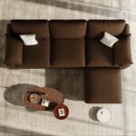 EASE MOOSE Oversized Modular Sectional Sofa, Waterproof & Scratch-Resistant Faux Leather Sofa with Deep Seat, Comfy L-Shaped Sofa with Storage Ottoman, Sectional Couches for Living Room, Dark Brown - Image 10