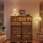 Romorgniz Dresser for Bedroom with 12 Fabric Drawers Tall Dressers & Chests of Drawers with Metal Frame, Wood Top, Anti-Tip Kit, 38.97" W Wide Storage for Entryway Living Room Closet, Rustic Brown - Image 9