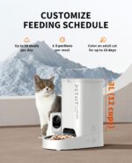 PETKIT Automatic Cat Feeder with Camera, 1080P HD Video with Night Vision, 2.4G WiFi Pet Feeder for Cat & Small Dog, 2-Way Audio & Meal Call Pet Food Dispenser with Desiccant Bag, Motion Capturing - Image 7