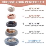 36 inches Donut Dog Bed for Large Dogs - Calming Fluffy Round Pet Bed with Removable & Washable Cover,Fits up to 80 lbs Pets (Dark Grey,Large) - Image 8