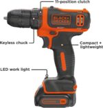 BLACK+DECKER 12V MAX Cordless Drill/Driver, Battery and Charger Included (BDCDD12C) - Image 3