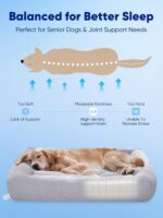 Rywell 3-in-1 Cooling Dog Beds Large Sized Dog, Dog Cooling Mat with Arc-Chill Tech (Q-Max>0.5), Dog Crate Pad for Summer, Non-Slip & Fully Machine Washable, Gift for Dog Lovers, 43" x 31", Grey - Image 4