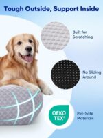 Rywell 3-in-1 Cooling Dog Beds Large Sized Dog, Dog Cooling Mat with Arc-Chill Tech (Q-Max>0.5), Dog Crate Pad for Summer, Non-Slip & Fully Machine Washable, Gift for Dog Lovers, 43" x 31", Grey - Image 7