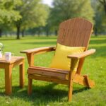 VINGLI Folding Adirondack Chairs Set of 4, Wood Adirondack Chair for Outdoor, Foldable Fire Pit Chairs for Patio, BBQ, Porch, Yard, Pool - Image 3