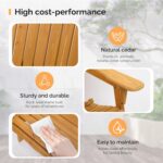 VINGLI Folding Adirondack Chairs Set of 4, Wood Adirondack Chair for Outdoor, Foldable Fire Pit Chairs for Patio, BBQ, Porch, Yard, Pool - Image 5