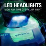 Greenworks 48V (24V x 2) 21" Brushless Cordless (Self-Propelled) Lawn Mower (LED Headlight), (2) 5.0Ah Batteries and Dual Port Rapid Charger Included (200+ Compatible Tools) - Image 12