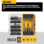 DEWALT Screwdriver Bit Set with Tough Case, 45-Piece (DW2166), Grey/Silver Screwdriving Set with Tough Case - Image 7