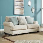 Signature Design by Ashley Monaghan Loveseat, 45" Deep Seat Lounge Couch, No Assembly Required, Textured Chenille Upholstery, Cozy 2 Seater Sofa for Living Room, Sandstone Beige, 74" W - Image 4
