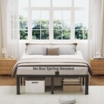 NKZ 18 Inch Metal Platform Bed Frame,Queen Bed Frame with Storage Space, No Box Spring Needed, Easy Assembly, Noise Free, 3,500 lbs Heavy Duty Steel Slats Support - Image 3